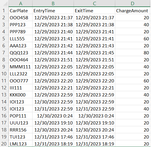 Saved Format In Exel